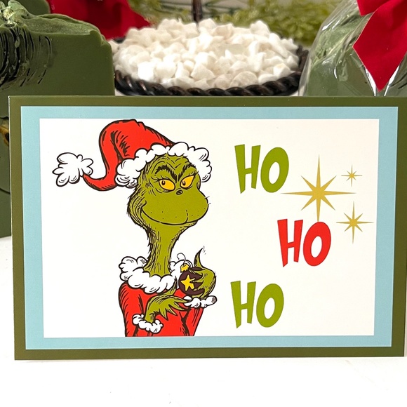 Grinch handmade soap, set of 4 including a Grinch card for each soap. NEW ITEM - Picture 3 of 4